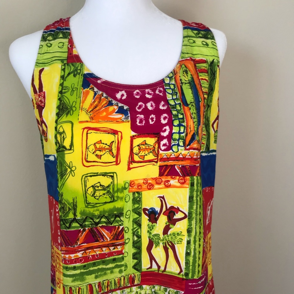 Colorful Shift Mini Dress - Picture 7 of 8